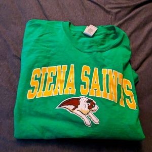 Men's Kelly Green Long Sleeve Siena College t-shirt, size XL